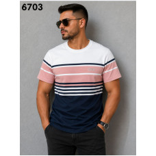 17277 Чоловіча футболка 6703. Розміри: l-xl-2xl-3xl, 4шт в ростовці одного кольору