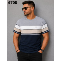 17281 Чоловіча футболка 6708. Розміри: l-xl-2xl-3xl, 4шт в ростовці одного кольору 