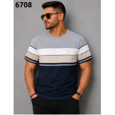 17281 Чоловіча футболка 6708. Розміри: l-xl-2xl-3xl, 4шт в ростовці одного кольору 
