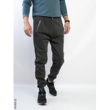 1005-32 Спортивные штаны мужские на флисе коттон норма (6 ед: L-2,2XL-2,3XL-2)