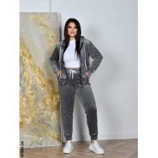 7990-34 Спортивний костюм жіночий на блискавці велюр супербатал (4 од: 54,56.58.60)