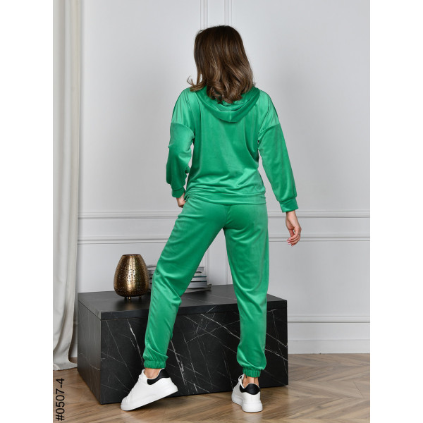 0507-4 Спортивний костюм жіночий на блискавці велюр норма (3 од: 42,44,46)