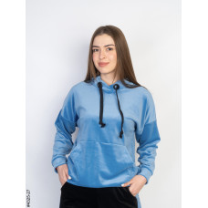 4325-27 Худі жіночий велюр напівбатал (розмір 52-54 | універсальний)