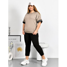 9310-42 Спортивний костюм жіночий двунитка напівбатал (4 од: 48,50,52,54)