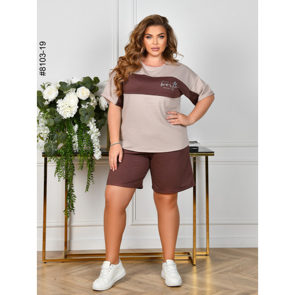 8103-19 Спортивний костюм жіночий двонитка батал (4 од: 54,56,58,60)