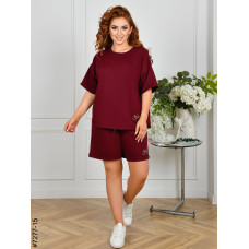 7277-15 Спортивний костюм жіночий двонитка напівбатал (4 од: 48,50,52,54)