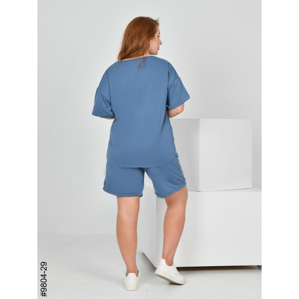 9804-29 Спортивний костюм жіночий двонитка напівбатал (4 од: 48,50,52,54)