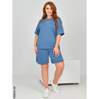 9804-29 Спортивний костюм жіночий двонитка напівбатал (4 од: 48,50,52,54)
