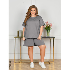 7710-33 Спортивний костюм жіночий турецька двонитка батал (3 од: 54,56,58)