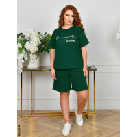 6420-4 Спортивний костюм жіночий двонитка напівбатал (3 од: 48,50,52)