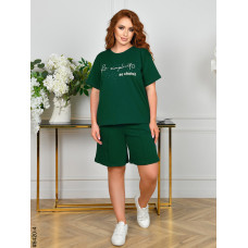 6420-4 Спортивний костюм жіночий двонитка напівбатал (3 од: 48,50,52)