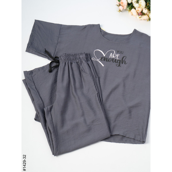 1429-32 Костюм жіночий льон жатка напівбатал (4 од: 50,52,54,56)