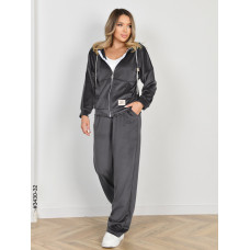 3430-32 Спортивний костюм жіночий на блискавці велюр норма (3 од: 44,46,48)