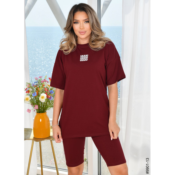 9901-13 Костюм жіночий футболка + велосипедки турецька бавовна норма (3 од:42,44,46)
