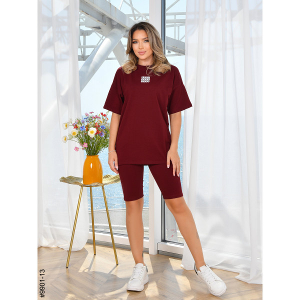 9901-13 Костюм жіночий футболка + велосипедки турецька бавовна норма (3 од:42,44,46)