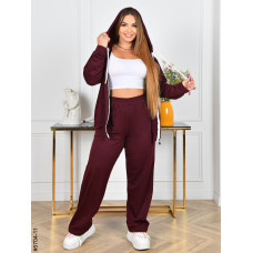 5704-11 Спортивний костюм жіночий двонитка на блискавці прямі штани батал (4 од: 50,52,54,56)