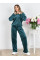 4110-2 Спортивний костюм жіночий на блискавці велюр прямі штани норма (3 од: 42,44,46)
