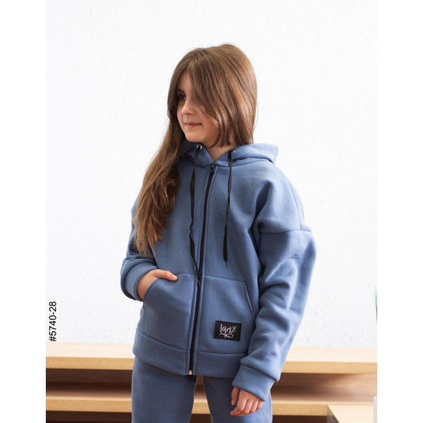 5740-28 Спортивний костюм на блискавці тринитка на флісі підліток (4 од: 36,38,40,42)