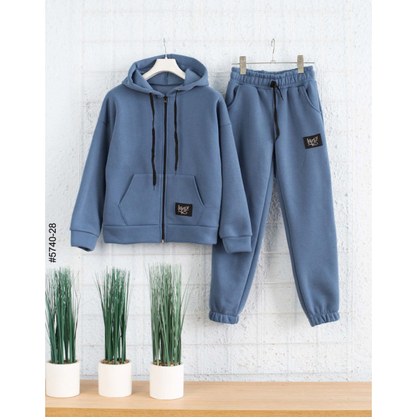 5740-28 Спортивний костюм на блискавці тринитка на флісі підліток (4 од: 36,38,40,42)