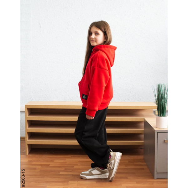 2563-15 Спортивний костюм тринитка на флісі підліток (4 од: 36,38,40,42)