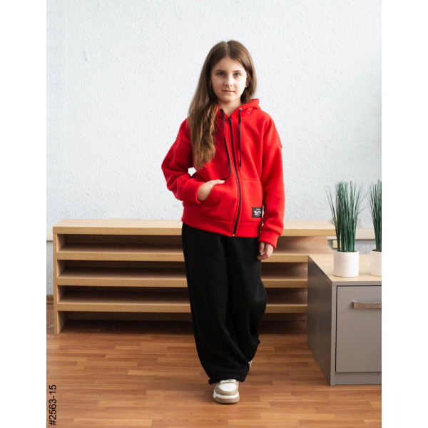2563-15 Спортивний костюм тринитка на флісі підліток (4 од: 36,38,40,42)
