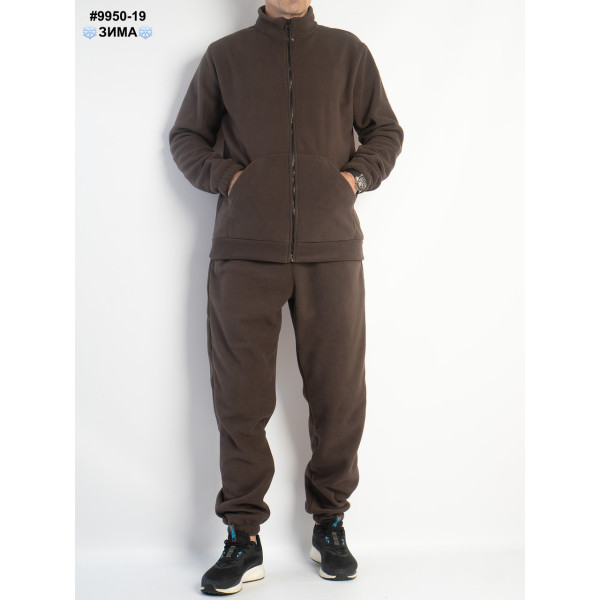 9950-19 Спортивний костюм чоловічий на манжеті щільний фліс норма (4 од: 48,50,52,54)