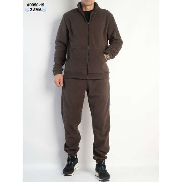 9950-19 Спортивний костюм чоловічий на манжеті щільний фліс норма (4 од: 48,50,52,54)