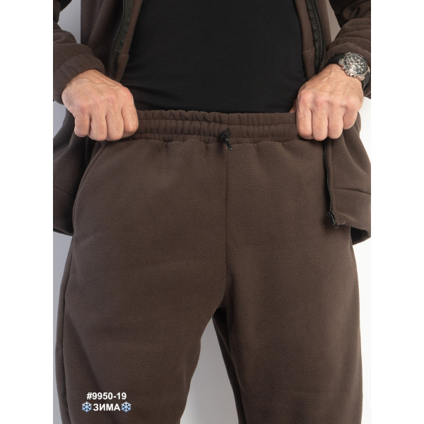 9950-19 Спортивний костюм чоловічий на манжеті щільний фліс норма (4 од: 48,50,52,54)