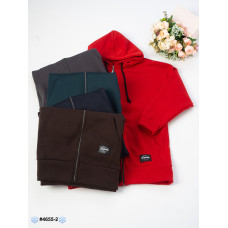 4655-2 Худі на блискавці жіночий тринитка на флісі батал (5 од: розмір 52-54 | універсальний)