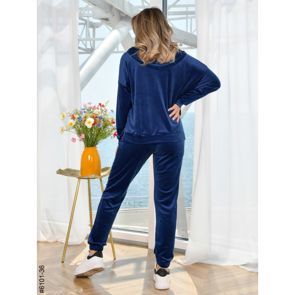 6101-36 Спортивний костюм жіночий на блискавці велюр норма (5 од: 44,46,48,50,52)