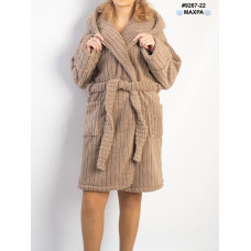 9267-22 Халат жіночий на запах махра напівбатал (3 од: 44-46,48-50,52-54)