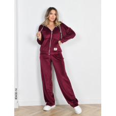 3430-14 Спортивний костюм жіночий на блискавці велюр норма (3 од: 44,46,48)