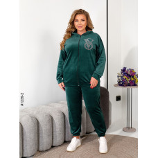 1239-2 Спортивний костюм жіночий на блискавці велюр супербатал (3 од: 54,56,58)