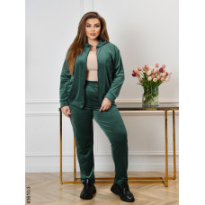 3610-3 Спортивний костюм жіночий на блискавці велюр батал (3 од: 54,56,58)