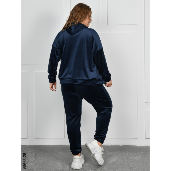 8668-26 Спортивний костюм жіночий на блискавці велюр батал (4 од: 54,56,58,60)