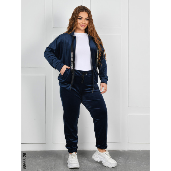8668-26 Спортивний костюм жіночий на блискавці велюр батал (4 од: 54,56,58,60)