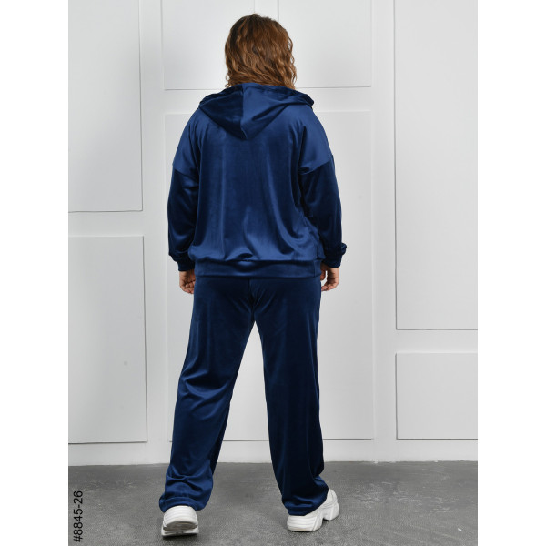 8845-26 Спортивний костюм жіночий на блискавці велюр батал (4 од: 54,56,58,60)