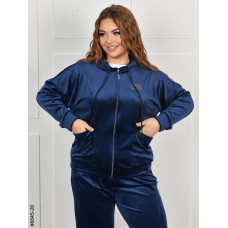 8845-26 Спортивний костюм жіночий на блискавці велюр батал (4 од: 54,56,58,60)