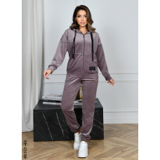6101-48 Спортивний костюм жіночий на блискавці велюр норма (5 од: 44,46,48,50,52)