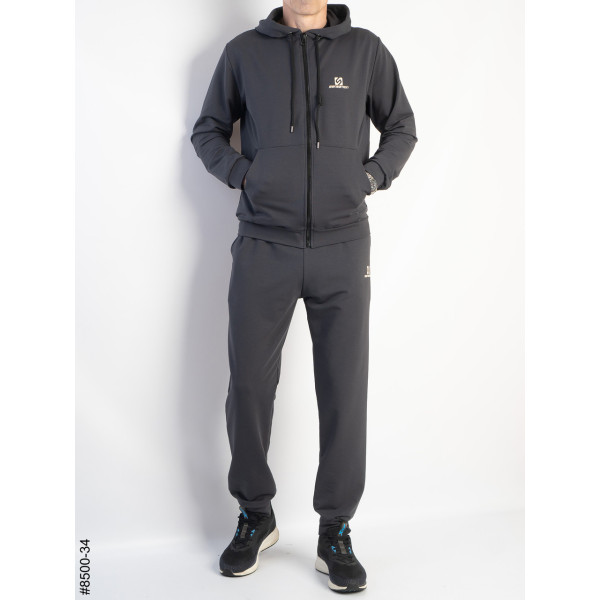 8500-34 Спортивний костюм чоловічий на манжеті турецька двонитка норма (5 од: 48,50,52,54,56)