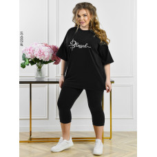 1233-31 Костюм жіночий футболка + бриджі кулір батал (3 од: 54,56,58)