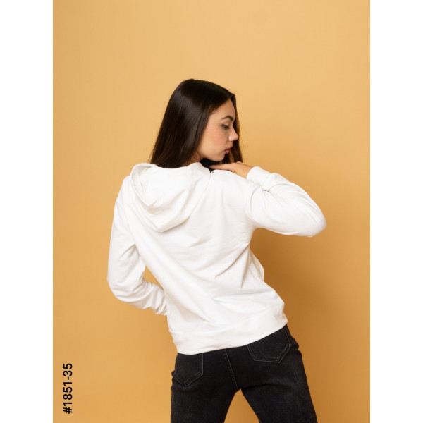 1851-35 Худі жіночі двунитка з принтом норма (3 од: S-M, M-L, L-XL)