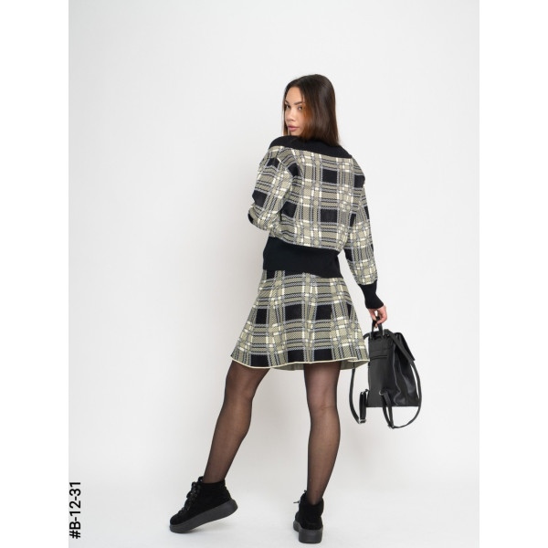 B-12-31 Костюм жіночий машинного в'язання: кардиган + спідниця норма (1 од: 44-48 ⁇ універсальний)