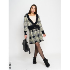 B-12-31 Костюм жіночий машинного в'язання: кардиган + спідниця норма (1 од: 44-48 ⁇ універсальний)