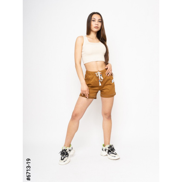 6713-19 Шорти жіночі на гумці стрейч-котон норма (6 од: 25-30)