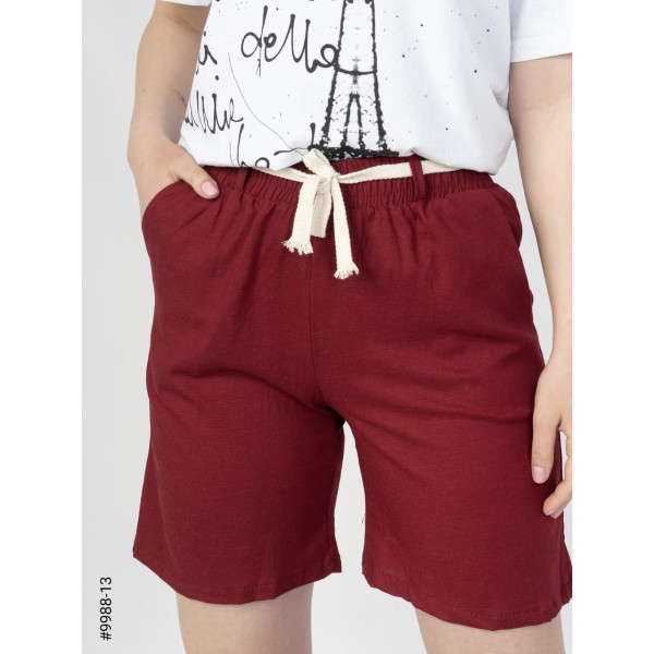 9988-13 Шорти жіночі льон батал (4 од: 50,52,54,56)