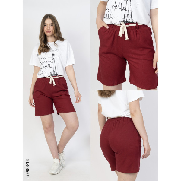 9988-13 Шорти жіночі льон батал (4 од: 50,52,54,56)
