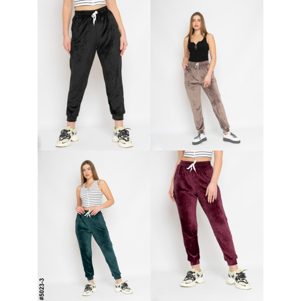 5023-3 Спортивні штани жіночі велюр батал (4 од: 52-54 | універсальний)