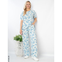 1342-29 Костюм жіночий з квітковим принтом штапель (4 од: 44,46,48,50)