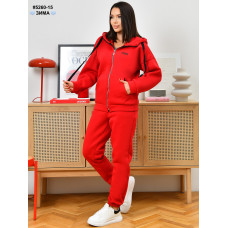 5260-15 Спортивний костюм жіночий на блискавці турецька тринитка на флісі норма (3 од: 42,44,46)